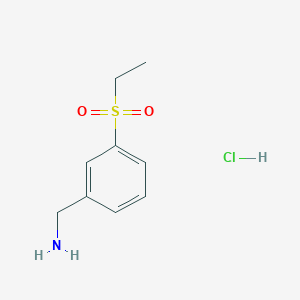 molecular formula C9H14ClNO2S B1458378 [3-(Ethanesulfonyl)phenyl]methanamine hydrochloride CAS No. 855271-47-5