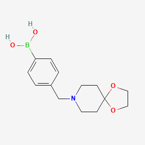 molecular formula C14H20BNO4 B1458383 (4-(1,4-Dioxa-8-azaspiro[4.5]decan-8-ylmethyl)phenyl)boronic acid CAS No. 1704073-94-8