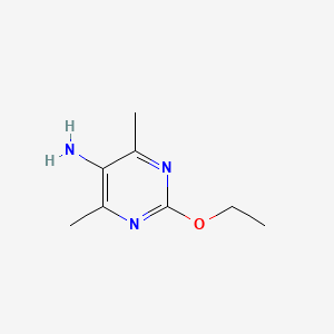 molecular formula C8H13N3O B1458386 2-乙氧基-4,6-二甲基嘧啶-5-胺 CAS No. 1706439-09-9
