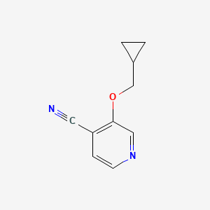 molecular formula C10H10N2O B1458388 3-(Cyclopropylmethoxy)isonicotinonitrile CAS No. 1540086-86-9
