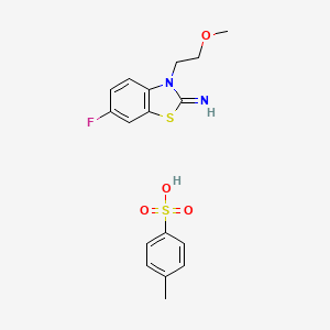molecular formula C17H19FN2O4S2 B1458389 6-fluoro-3-(2-methoxyethyl)benzo[d]thiazol-2(3H)-imine 4-methylbenzenesulfonate CAS No. 2034156-64-2