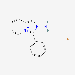 molecular formula C13H12BrN3 B14583901 2-Amino-3-phenyl-2H-imidazo[1,5-a]pyridin-4-ium bromide CAS No. 61254-50-0