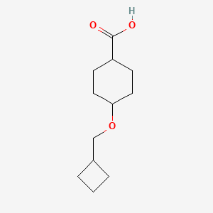 molecular formula C12H20O3 B1458392 4-(Cyclobutylmethoxy)cyclohexane-1-carboxylic acid CAS No. 1601147-11-8