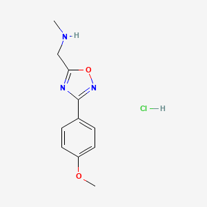 {[3-(4-Methoxyphenyl)-1,2,4-oxadiazol-5-yl]methyl}methylamine hydrochloride