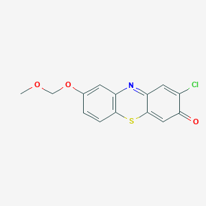 molecular formula C14H10ClNO3S B14584041 2-Chloro-8-(methoxymethoxy)-3H-phenothiazin-3-one CAS No. 61588-45-2