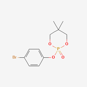 molecular formula C11H14BrO4P B14584043 2-(4-Bromophenoxy)-5,5-dimethyl-1,3,2lambda~5~-dioxaphosphinan-2-one CAS No. 61470-54-0
