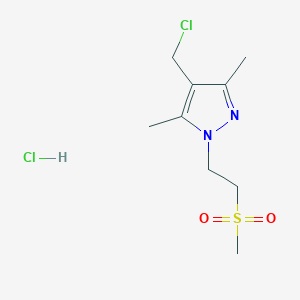 4-(chloromethyl)-1-(2-methanesulfonylethyl)-3,5-dimethyl-1H-pyrazole hydrochloride
