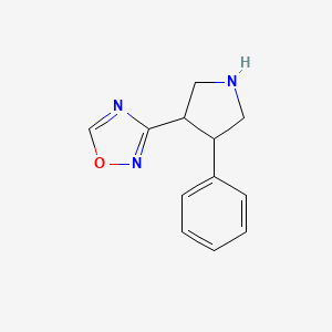 molecular formula C12H13N3O B1458427 3-(4-Phenylpyrrolidin-3-yl)-1,2,4-oxadiazole CAS No. 1955547-81-5