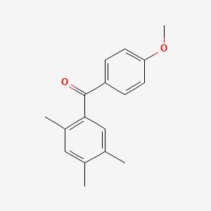 molecular formula C17H18O2 B14584308 Methanone, (4-methoxyphenyl)(2,4,5-trimethylphenyl)- CAS No. 61415-65-4