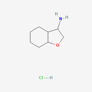 molecular formula C8H16ClNO B1458438 Octahydrobenzofuran-3-amine hydrochloride CAS No. 1820615-43-7
