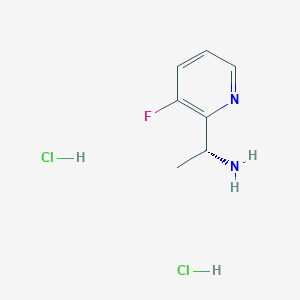 molecular formula C7H11Cl2FN2 B1458439 (1R)-1-(3-fluoropyridin-2-yl)ethan-1-amine dihydrochloride CAS No. 1391475-97-0