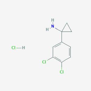 molecular formula C9H10Cl3N B1458443 1-(3,4-Dichlorophenyl)cyclopropanamine Hydrochloride CAS No. 1260423-23-1