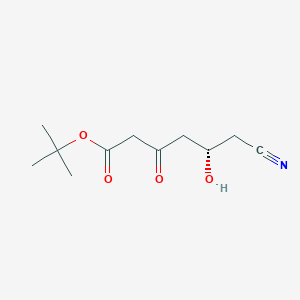 molecular formula C11H17NO4 B1458446 (S)-tert-Butyl 6-cyano-5-hydroxy-3-oxohexanoate CAS No. 312745-90-7