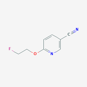 molecular formula C8H7FN2O B1458457 3-吡啶甲腈，6-(2-氟乙氧基)- CAS No. 942938-28-5