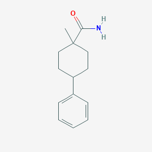 molecular formula C14H19NO B14584622 Cyclohexanecarboxamide, 1-methyl-4-phenyl- CAS No. 61405-21-8