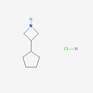 molecular formula C8H16ClN B1458467 3-Cyclopentylazetidine hydrochloride CAS No. 1803607-59-1