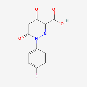 molecular formula C11H7FN2O4 B1458469 1-(4-Fluorophenyl)-4,6-dioxo-1,4,5,6-tetrahydropyridazine-3-carboxylic acid CAS No. 1803600-92-1