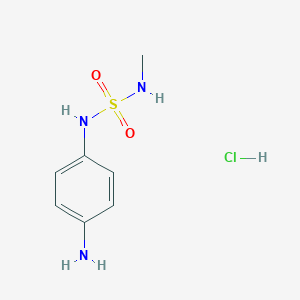 molecular formula C7H12ClN3O2S B1458470 N1-(methylsulfamoyl)benzene-1,4-diamine hydrochloride CAS No. 1803590-36-4