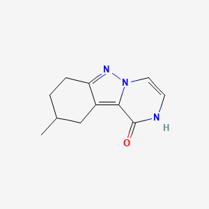 molecular formula C11H13N3O B1458473 9-methyl-7,8,9,10-tetrahydropyrazino[1,2-b]indazol-1(2H)-one CAS No. 1708428-06-1