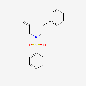 molecular formula C18H21NO2S B14584867 Benzenesulfonamide, 4-methyl-N-(2-phenylethyl)-N-2-propenyl- CAS No. 61357-22-0