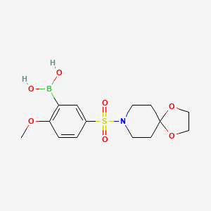 (5-(1,4-Dioxa-8-azaspiro[4.5]decan-8-ylsulfonyl)-2-methoxyphenyl)boronic acid