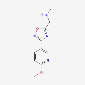 1-(3-(6-methoxypyridin-3-yl)-1,2,4-oxadiazol-5-yl)-N-methylmethanamine