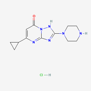 5-cyclopropyl-2-piperazin-1-yl[1,2,4]triazolo[1,5-a]pyrimidin-7(4H)-one hydrochloride