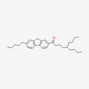 molecular formula C31H44O B14585008 5-Butyl-1-(7-pentyl-9H-fluoren-2-YL)nonan-1-one CAS No. 61314-32-7