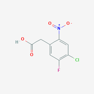 molecular formula C8H5ClFNO4 B1458508 2-(4-氯-5-氟-2-硝基苯基)乙酸 CAS No. 1565927-14-1