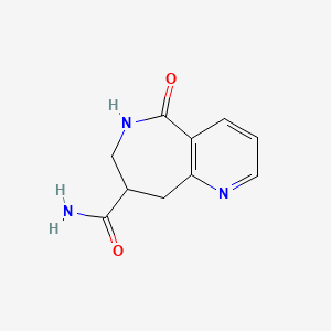 molecular formula C10H11N3O2 B14585122 5H-Pyrido[3,2-c]azepine-8-carboxamide, 6,7,8,9-tetrahydro-5-oxo- CAS No. 61479-35-4