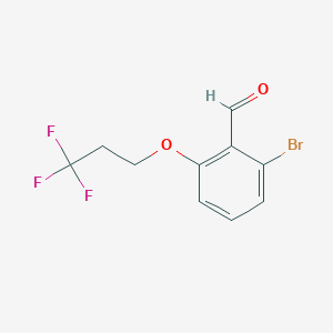molecular formula C10H8BrF3O2 B1458513 2-Bromo-6-(3,3,3-trifluoropropyloxyl)benzaldehyde CAS No. 1713160-79-2