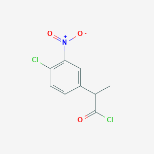 molecular formula C9H7Cl2NO3 B1458517 2-(4-Chloro-3-nitrophenyl)propanoyl chloride CAS No. 1706436-09-0