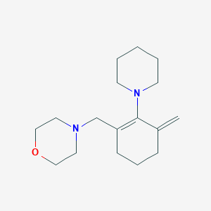 molecular formula C17H28N2O B14585188 Morpholine, 4-[[3-methylene-2-(1-piperidinyl)-1-cyclohexen-1-yl]methyl]- CAS No. 61580-95-8