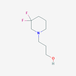 molecular formula C8H15F2NO B1458520 3-(3,3-Difluoropiperidin-1-yl)propan-1-ol CAS No. 1438268-07-5