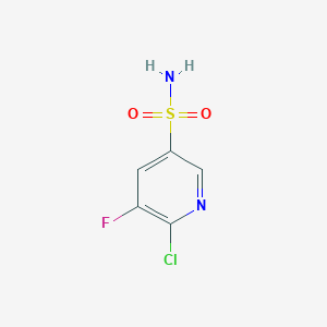molecular formula C5H4ClFN2O2S B1458527 6-氯-5-氟吡啶-3-磺酰胺 CAS No. 1803571-80-3