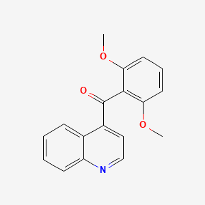 molecular formula C18H15NO3 B1458532 4-(2,6-Dimethoxybenzoyl)quinoline CAS No. 1706444-44-1