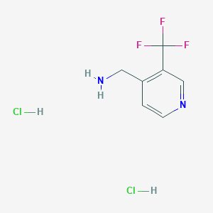 molecular formula C7H9Cl2F3N2 B1458533 (3-(Trifluoromethyl)pyridin-4-yl)methanamine dihydrochloride CAS No. 1798725-24-2