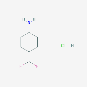 molecular formula C7H14ClF2N B1458536 4-(Difluoromethyl)cyclohexan-1-amine hydrochloride CAS No. 2098033-30-6