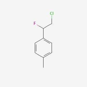 molecular formula C9H10ClF B14585411 Benzene, 1-(2-chloro-1-fluoroethyl)-4-methyl- CAS No. 61592-49-2