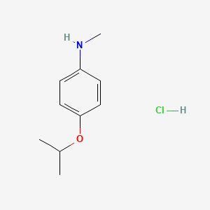 molecular formula C10H16ClNO B1458542 N-methyl-4-(propan-2-yloxy)aniline hydrochloride CAS No. 1790361-96-4