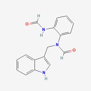 molecular formula C17H15N3O2 B14585431 N-[2-[formyl(1H-indol-3-ylmethyl)amino]phenyl]formamide CAS No. 61289-63-2