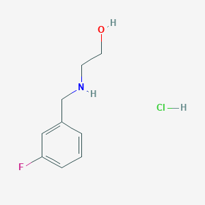 molecular formula C9H13ClFNO B1458544 2-{[(3-氟苯基)甲基]氨基}乙醇盐酸盐 CAS No. 1645414-85-2