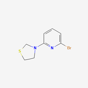 molecular formula C8H9BrN2S B1458546 3-(6-Bromopyridin-2-yl)thiazolidine CAS No. 1774894-76-6