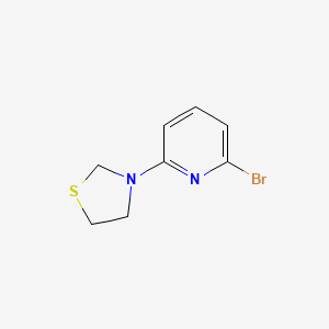 molecular formula C8H9BrN2S B1458546 3-(2-Bromopyridin-6-yl)thiazolidine CAS No. 1774894-76-6