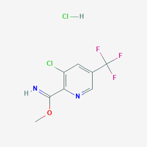 molecular formula C8H7Cl2F3N2O B1458549 Methyl 3-chloro-5-(trifluoromethyl)pyridine-2-carboximidate hydrochloride CAS No. 1672675-24-9