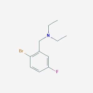 molecular formula C11H15BrFN B1458551 N-(2-bromo-5-fluorobenzyl)-N-ethylethanamine CAS No. 1704066-73-8