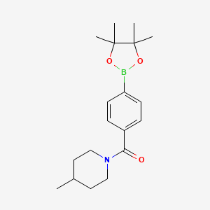 (4-Methylpiperidin-1-yl)(4-(4,4,5,5-tetramethyl-1,3,2-dioxaborolan-2-yl)phenyl)methanone
