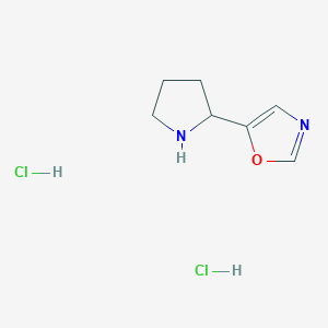 molecular formula C7H12Cl2N2O B1458558 5-(Pyrrolidin-2-YL)-1,3-oxazole dihydrochloride CAS No. 1864014-35-6