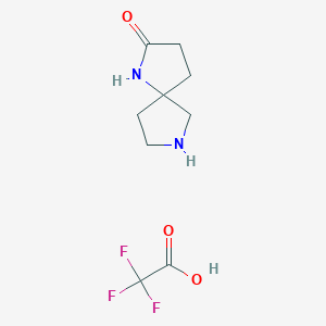 molecular formula C9H13F3N2O3 B1458559 1,7-Diazaspiro[4.4]nonan-2-one 2,2,2-trifluoroacetate CAS No. 1566649-47-5