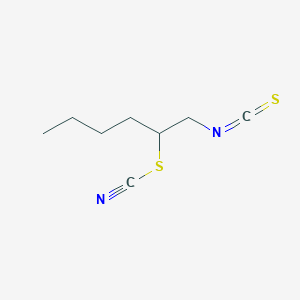 molecular formula C8H12N2S2 B14585604 1-Isothiocyanatohexan-2-yl thiocyanate CAS No. 61522-37-0